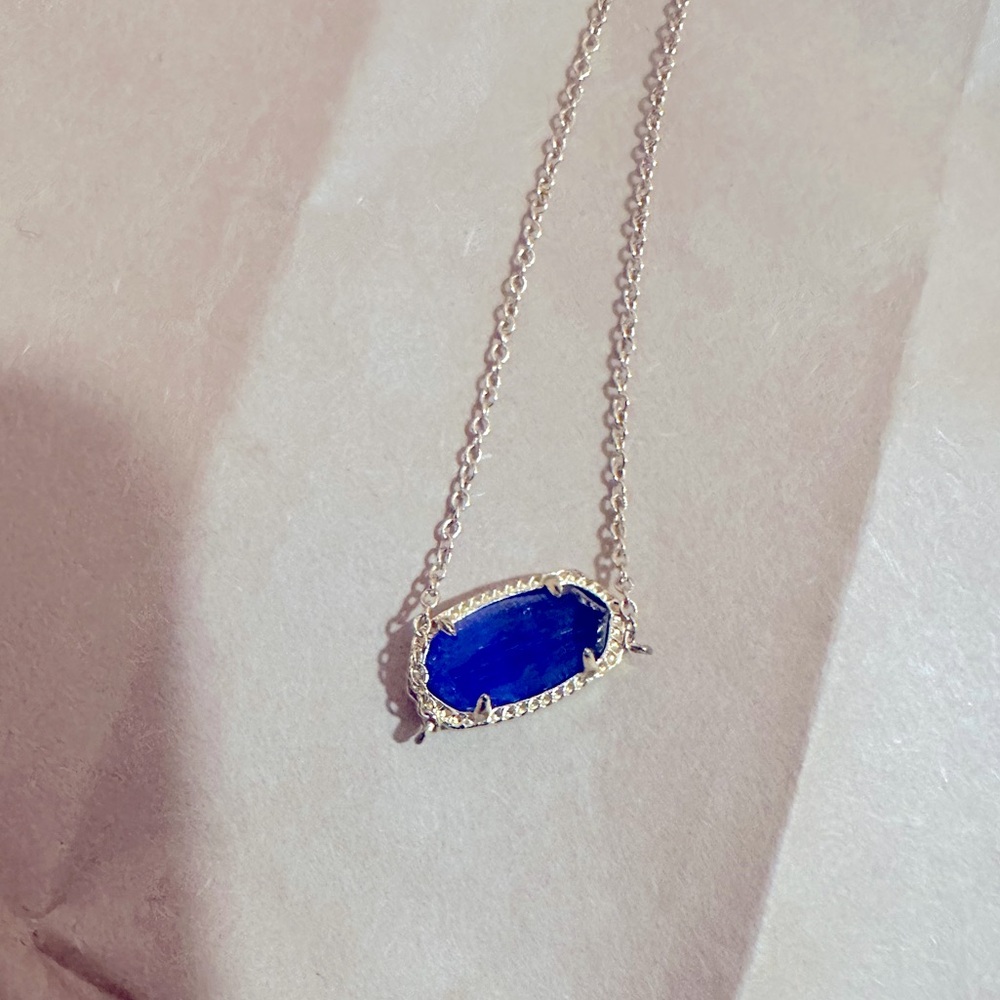 Kendra Scott blue and gold necklace